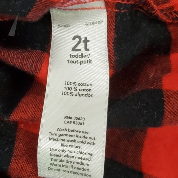 Carter's 2T Toddlers Girls Buffalo Plaid Top - Picture 6 of 6
